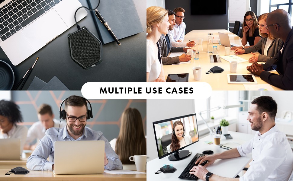 Movo MC1000 Conference USB Microphone for Computer Desktop and Laptop-20ft range