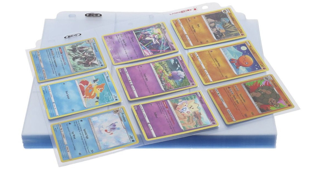 Binder Card Protector Pages Sleeves 50 sheets 9 pocket Ultra Storage PRO