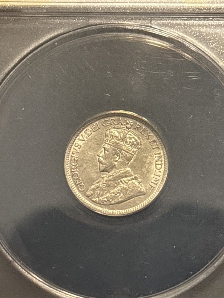 1921 Canada 10 Cents Anacs Au55 Silver Canada Dime
