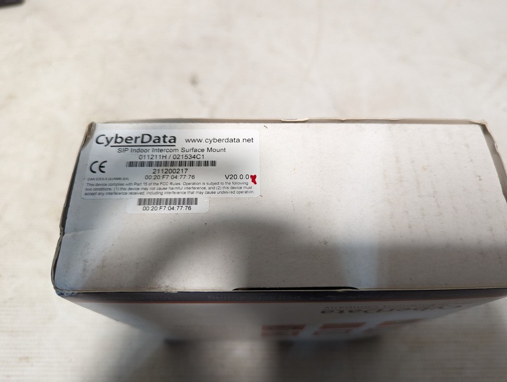 CyberData 011211H SIP Indoor Intercom Surface Mount