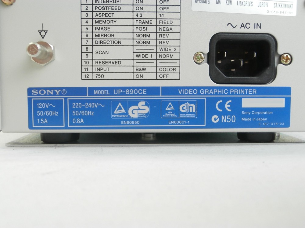 Sony UP-890CE Video Graphic Printer B&W Analog Used Working