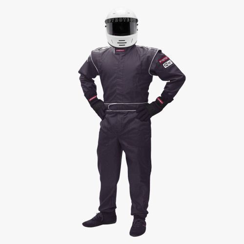 Pyrotect JS200120 Junior Deluxe Double-Layer Driving Suit - Black, Medium