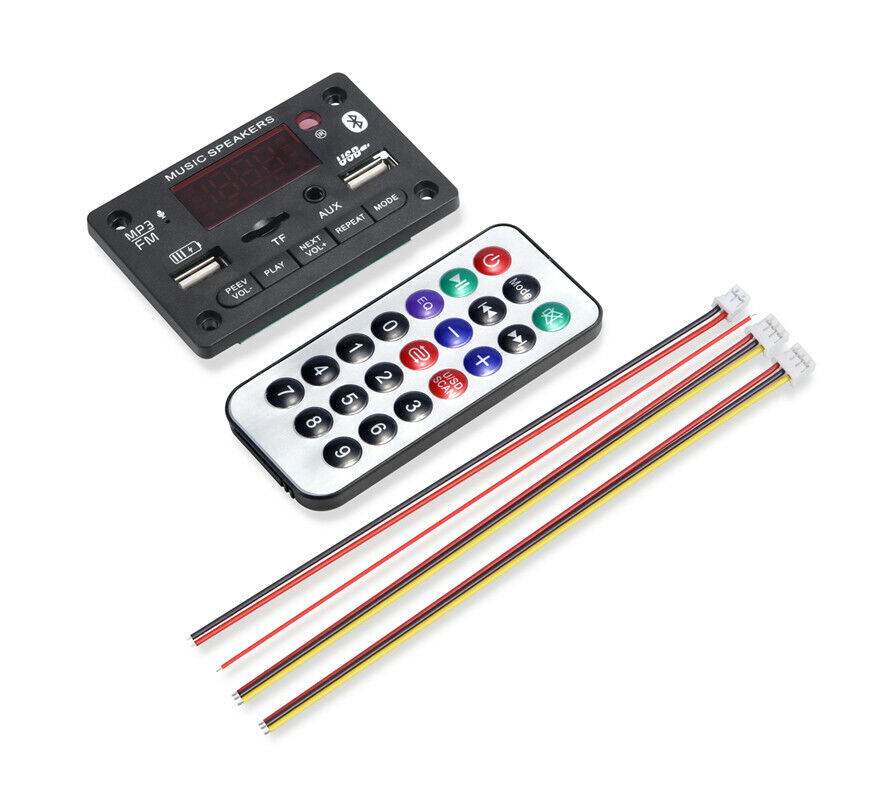 Bluetooth USB AUX TF FM Car Audio Digital Decoder Board Module Handsfree DIY