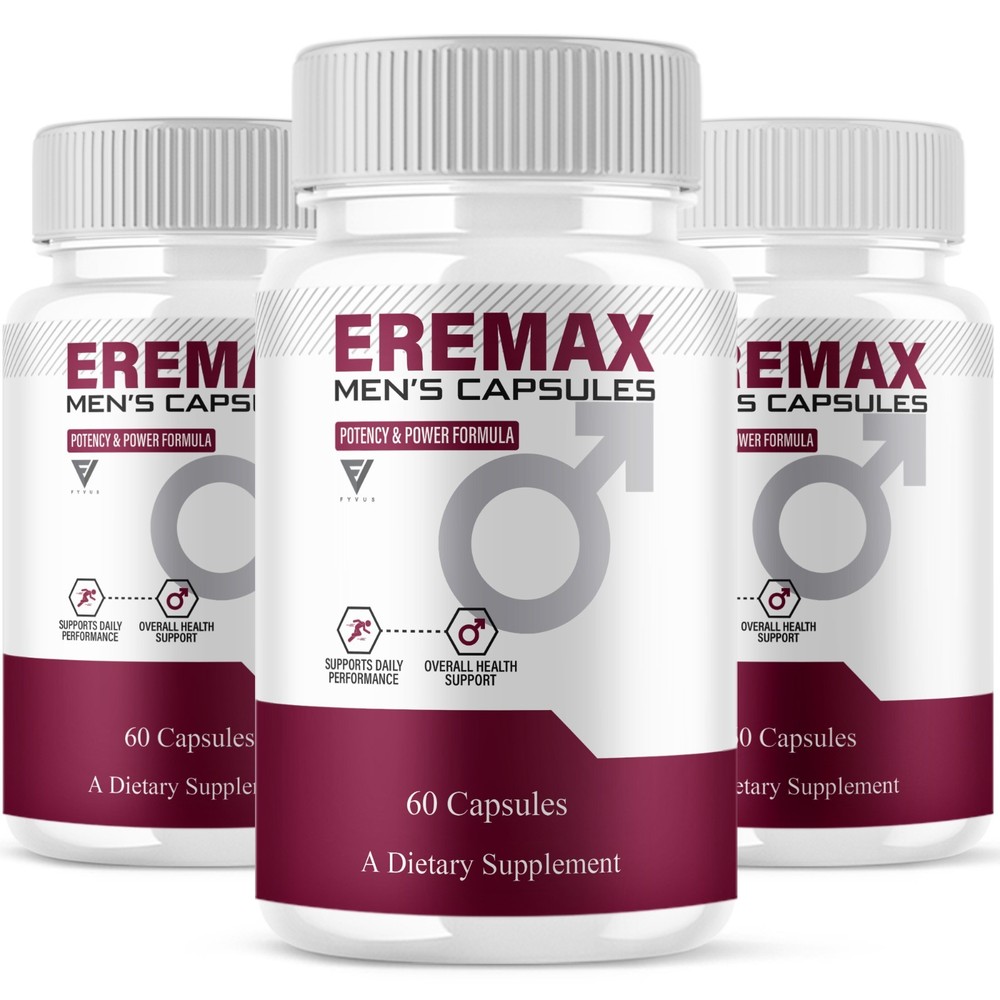 (3 Pack) Eremax Capsules, Eremax Premium Performance Supplement (180 Capsules)
