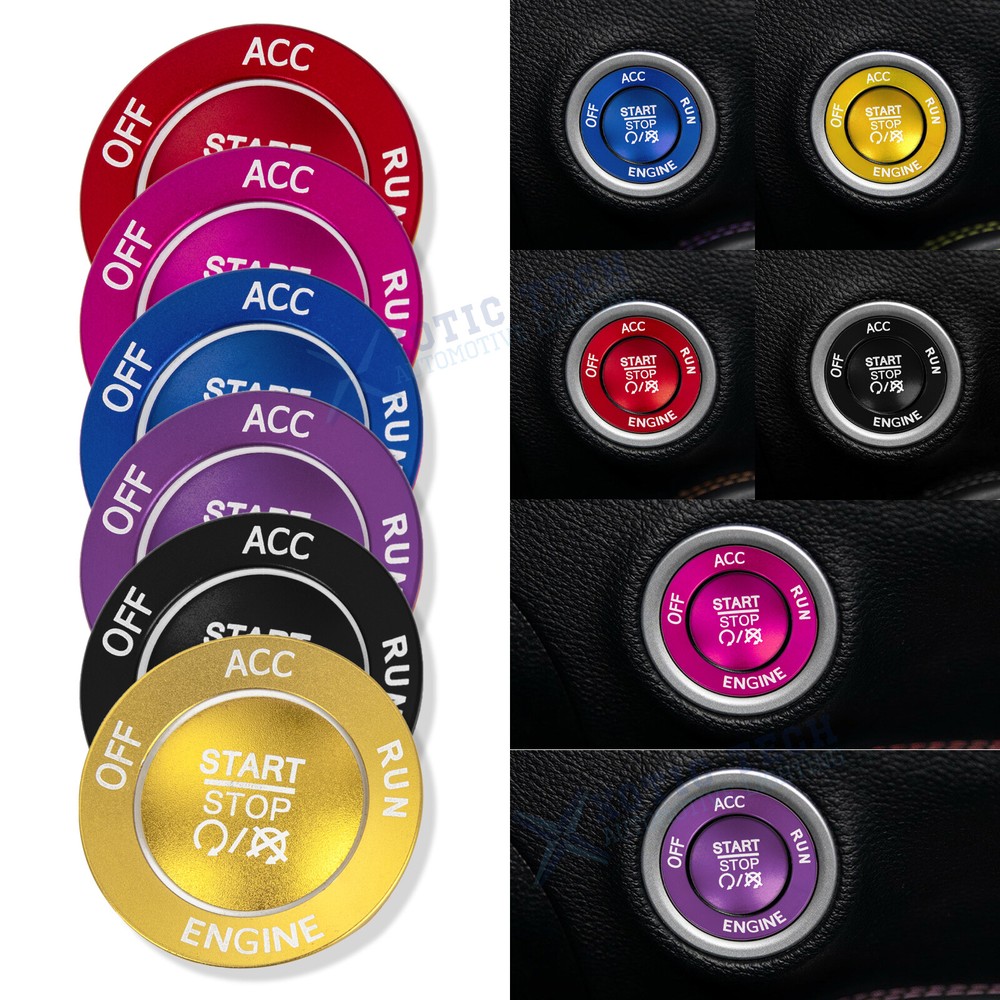 Keyless Engine Push Start Button & Surrounding Ring For Dodge Charger Challenger