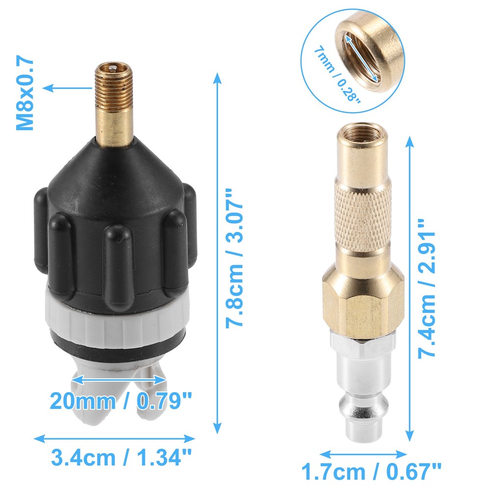 1 Set Paddle Table Adapter Valve with America Inflatable Thrust Type Nozzle