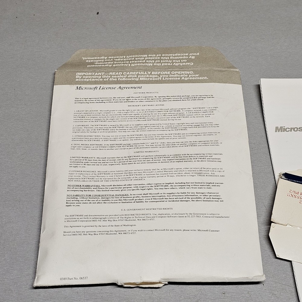 Microsoft Works 2.0 3.5” Floppy Disk Set Manuals DOS Vintage Software