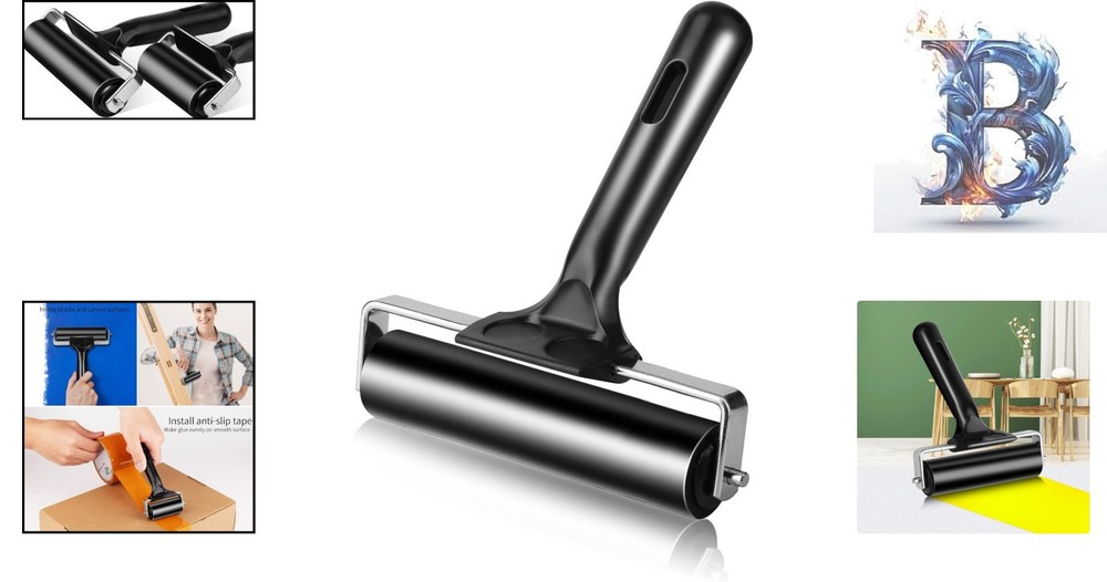Versatile 6'' Rubber Roller Tool - Ideal for Printmaking and Scrapbooking