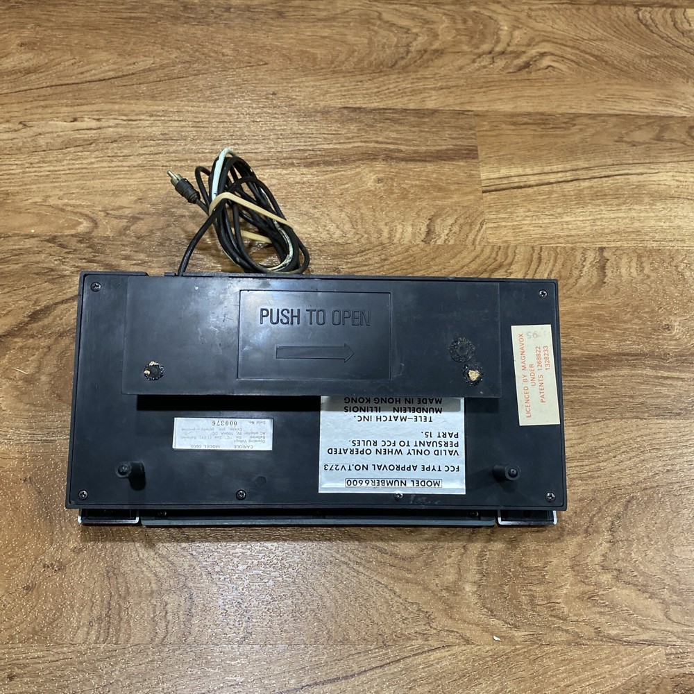Cariole 6600 Television Computer Console Game System & Adapter Vintage Untested