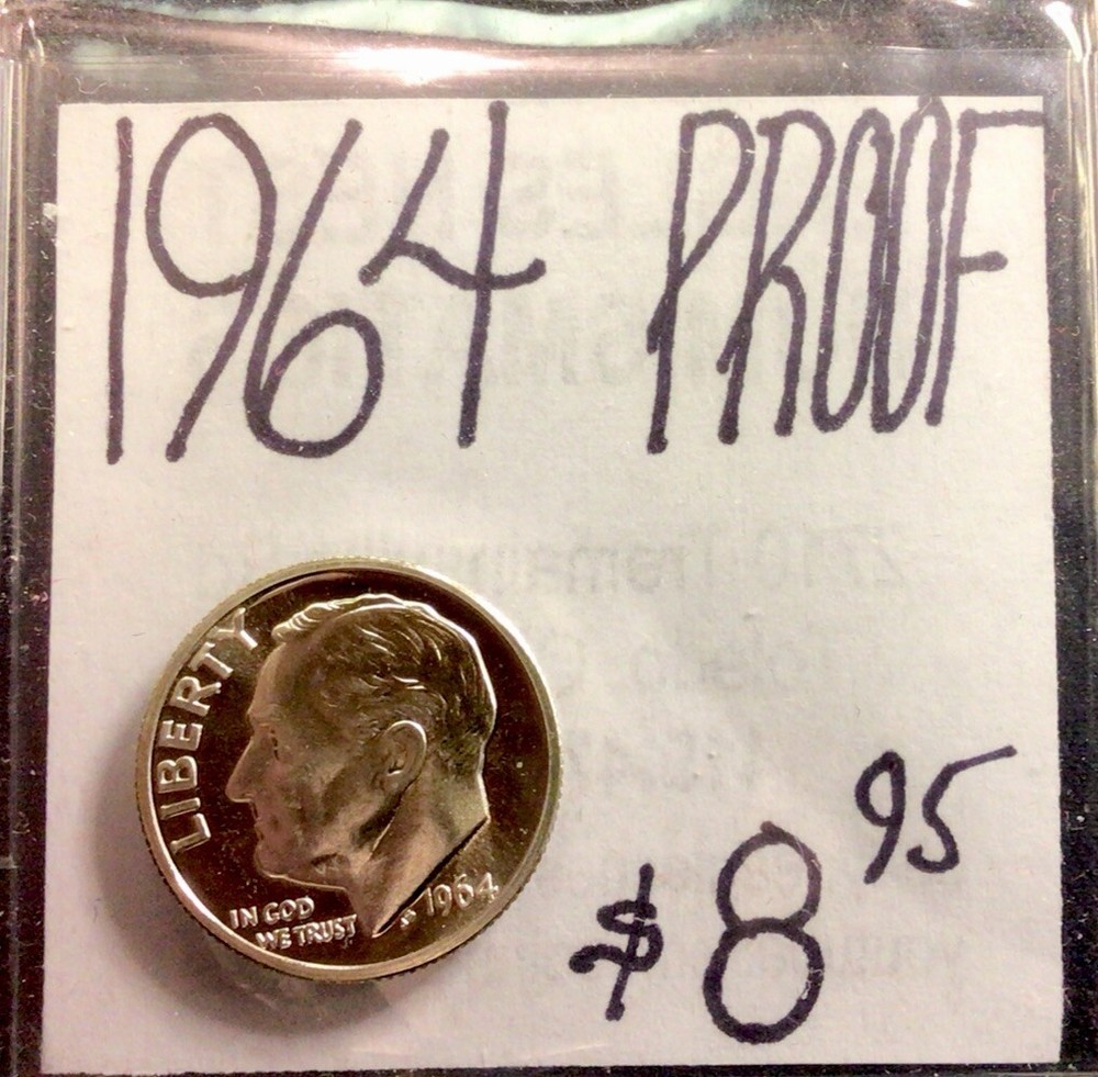 1964 Roosevelt Dime Proof. ENN Coins