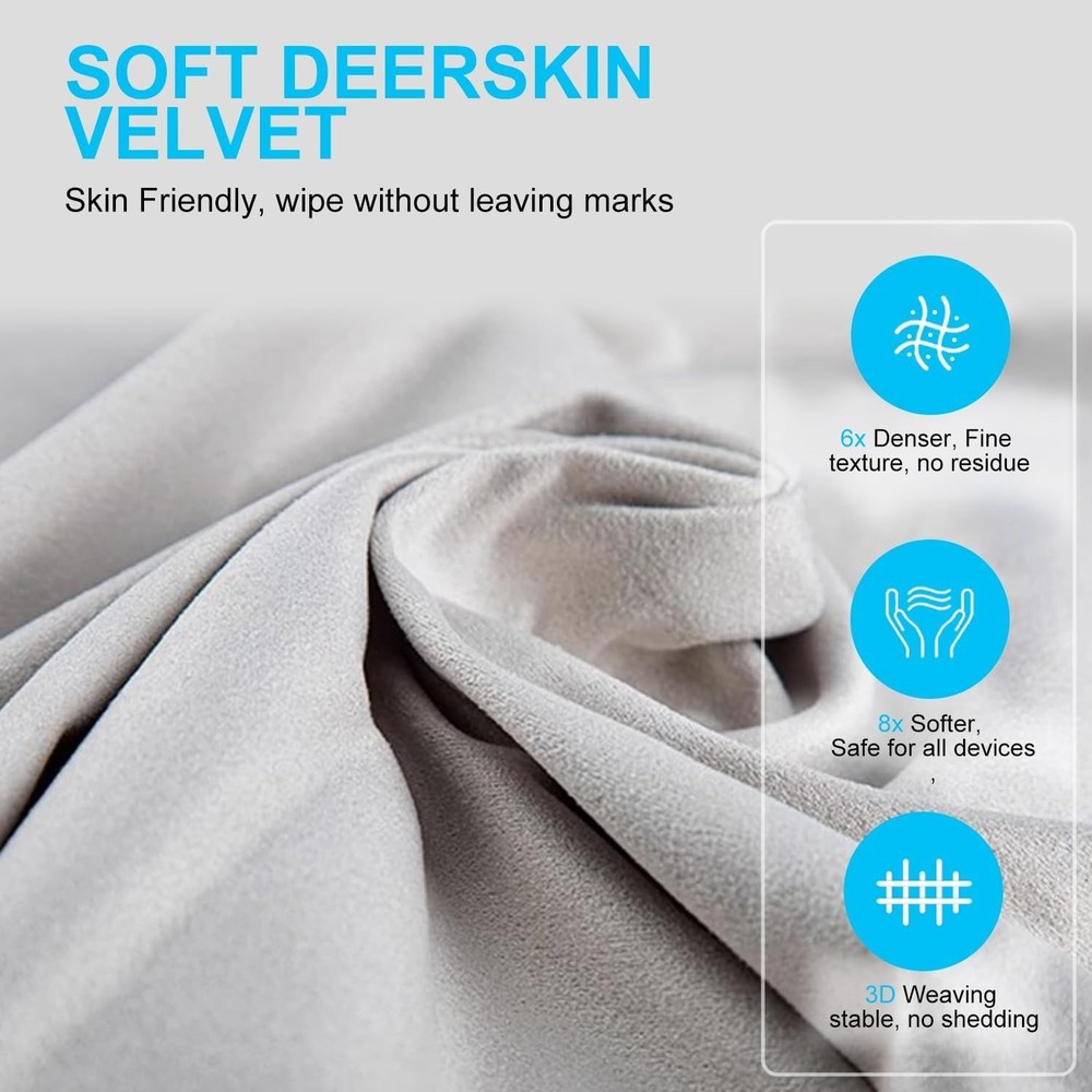 2 Pack Microfiber Liner Cloths for MacBook - Safe Screen & Keyboard Care