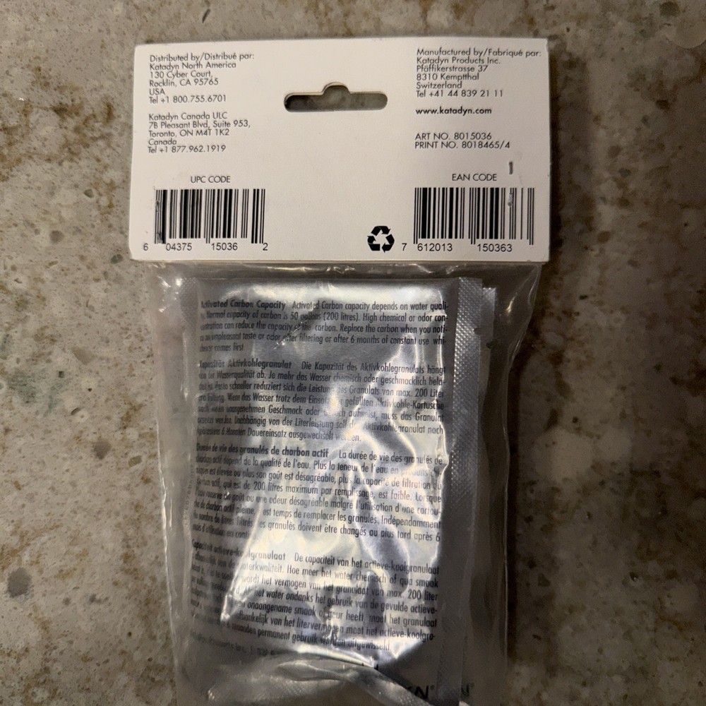 Katadyn Vario Carbon Replacement Pack - 2 Pack New~Sealed