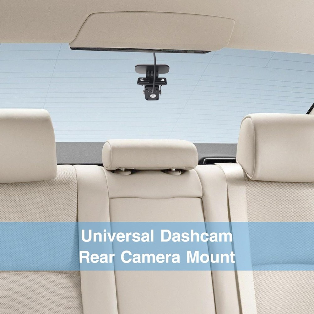 Dash Cam Rear Camera Mount(2 PCS), Universal View black