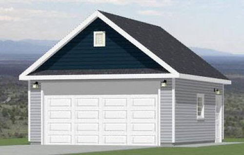 20x24 2-Car Garage -- 480 sq ft -- PDF Floor Plan -- Model 10