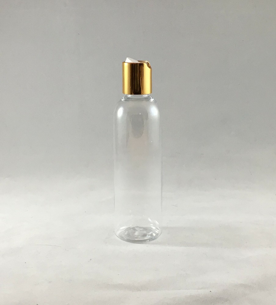 Clear PET 4 oz Plastic Cosmo Round Bottles-Disc Cap,Pump Spray/Atomizer,& others