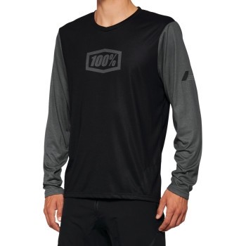 100% Airmatic Long-Sleeve Jerseys Md Black