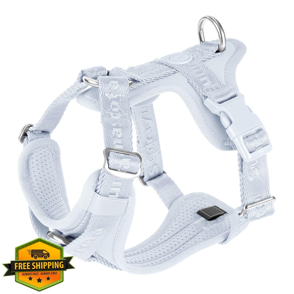 Sunraymascota No Pull Dog Harness, Breathable Mesh, Light Blue, S