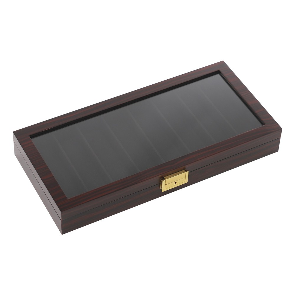 Knife Storage Box Vintage Knife Display Case Tabletop Organizer 8 Compartment
