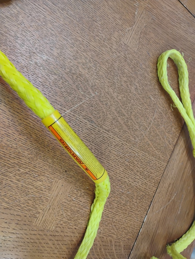 Hyperlite 20' Surf Wakeboard Waterski Breaded Rope W/ Handle Yellow