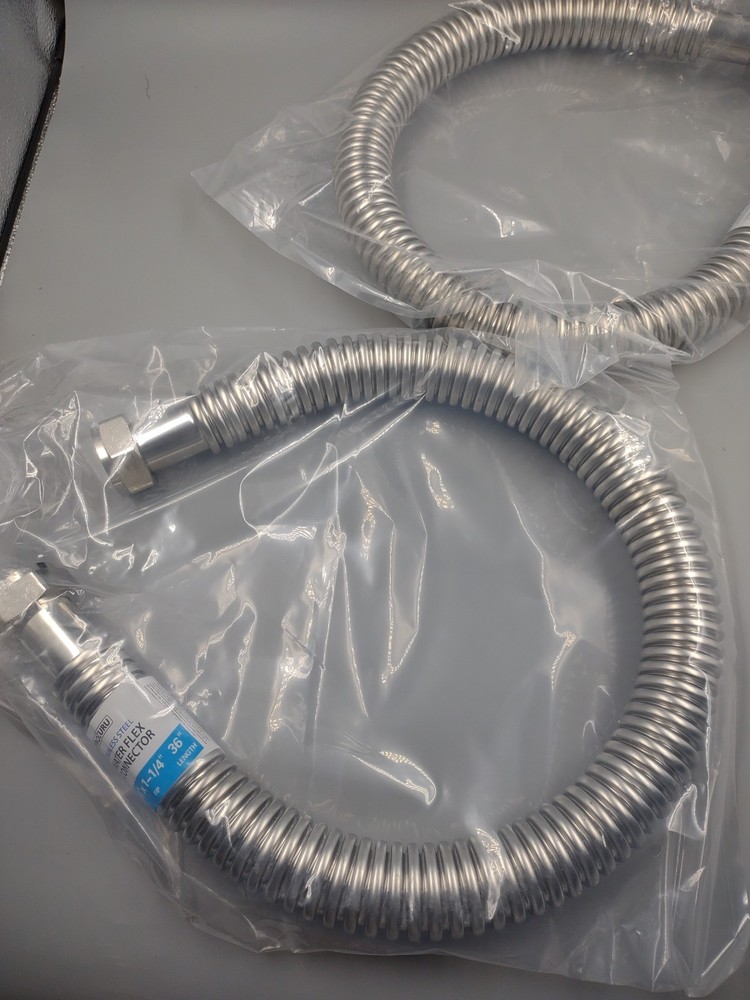 Procuru #6WFF36-B Water Flex Connector 1-1/4" FIP x 1-1/4" FIP x 36" 2-Pack