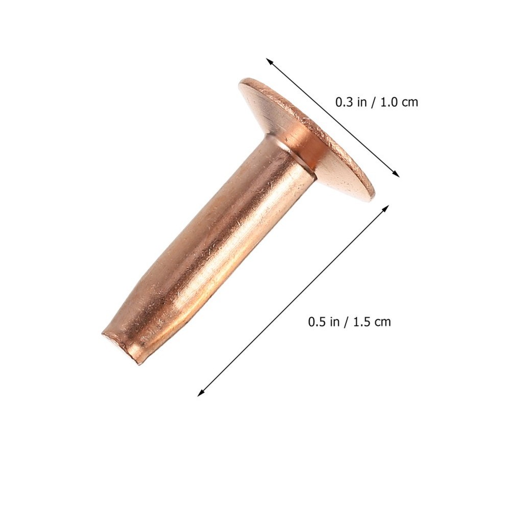 10 Sets Snaps and Rivets Kit Copper Rivets for Diy Rivets