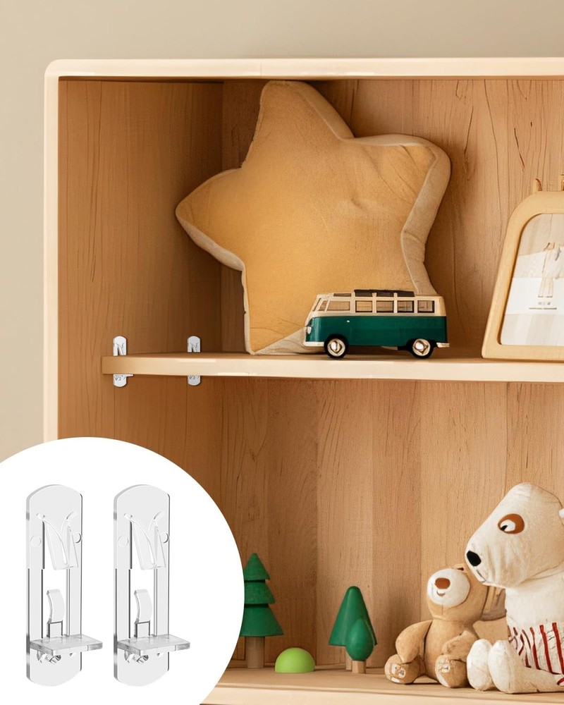 32 PCS Cabinet Shelf Clips 5mm, 3/4" Kitchen Clips, Cabinet...