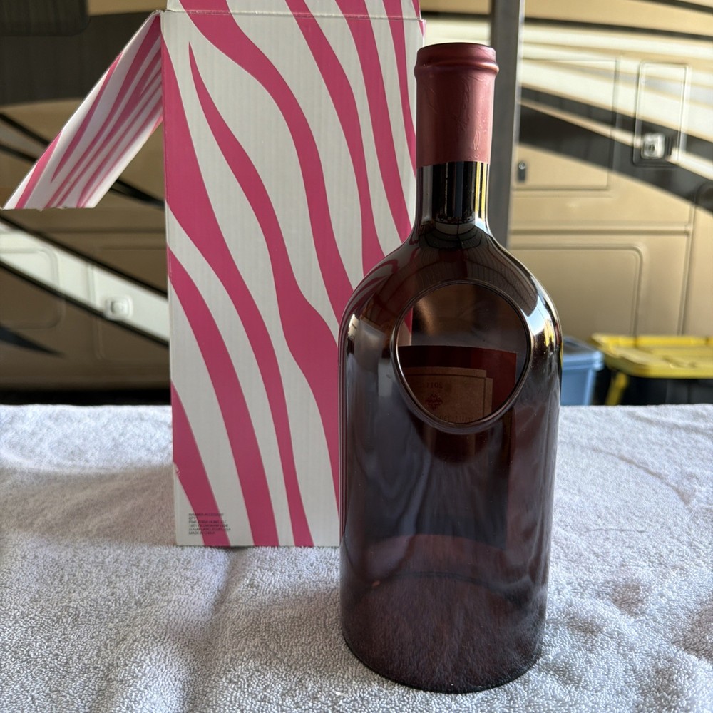 Pink Zebra Wine Glass Candle Shade