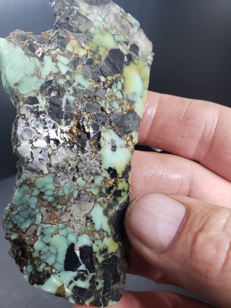 Polychrome Frog Blossom Variscite Slab