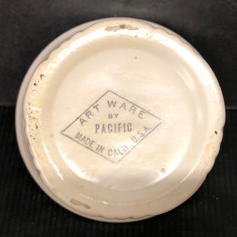 Pacific Pottery Artware Art Deco White Flower Pot