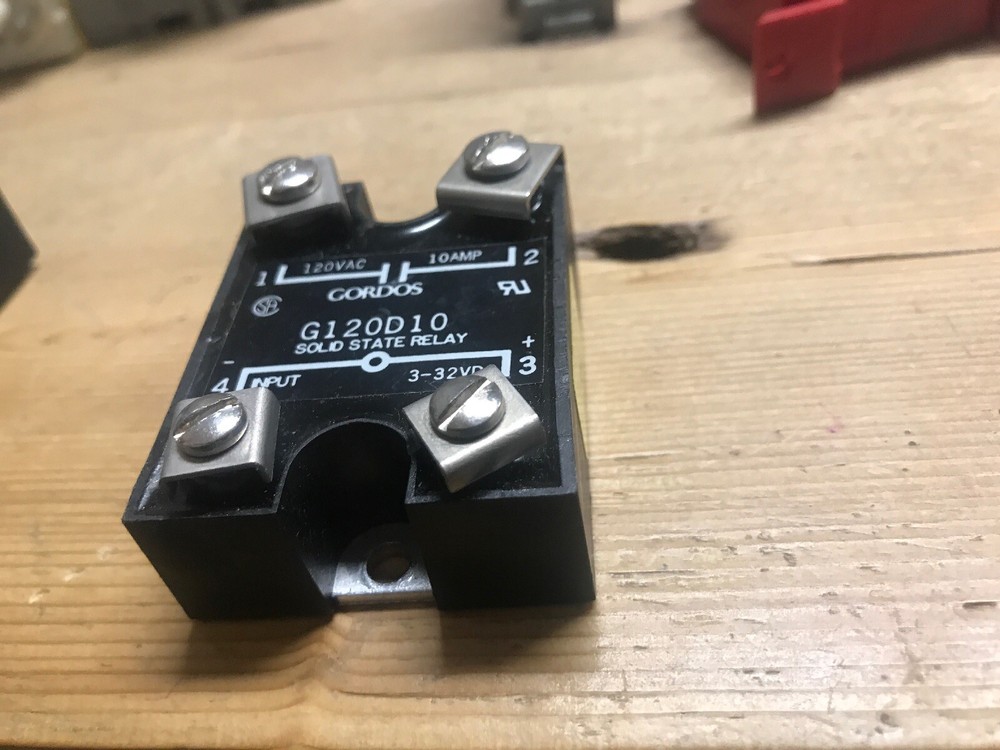 Gordos G120D10 Solid State Relay, Control: 3-32VDC, Contact: 120VAC 10A