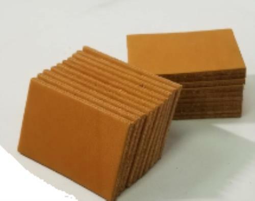 Genuine Leather Label Patches Blank 2.5 x 3 inch Rectangle