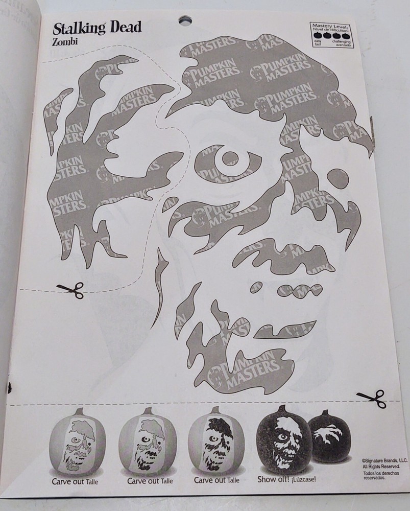 Pumpkin Masters Carving Kit Pattern Book & Pumpkin Pro Stencils & LED Light