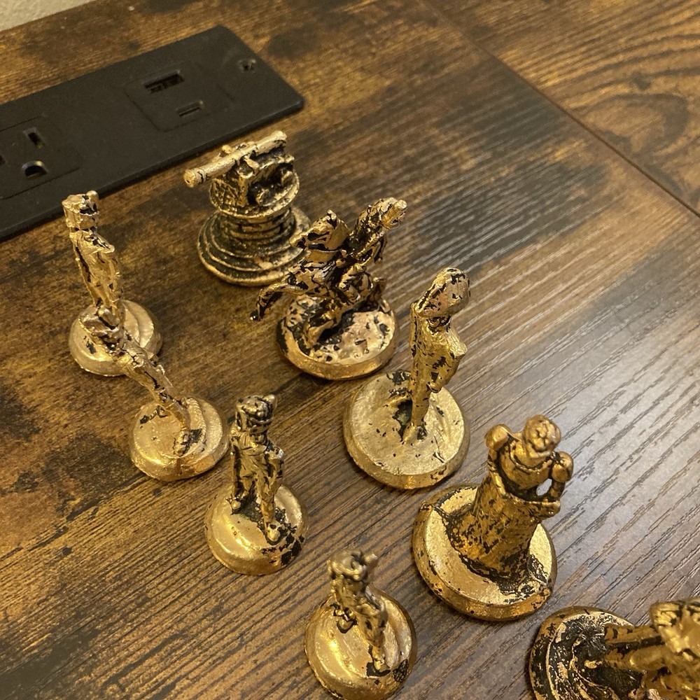 Masters Jack Scruby Napoleon Chess Set 24KT Gold Nickel Silver Plate See Details