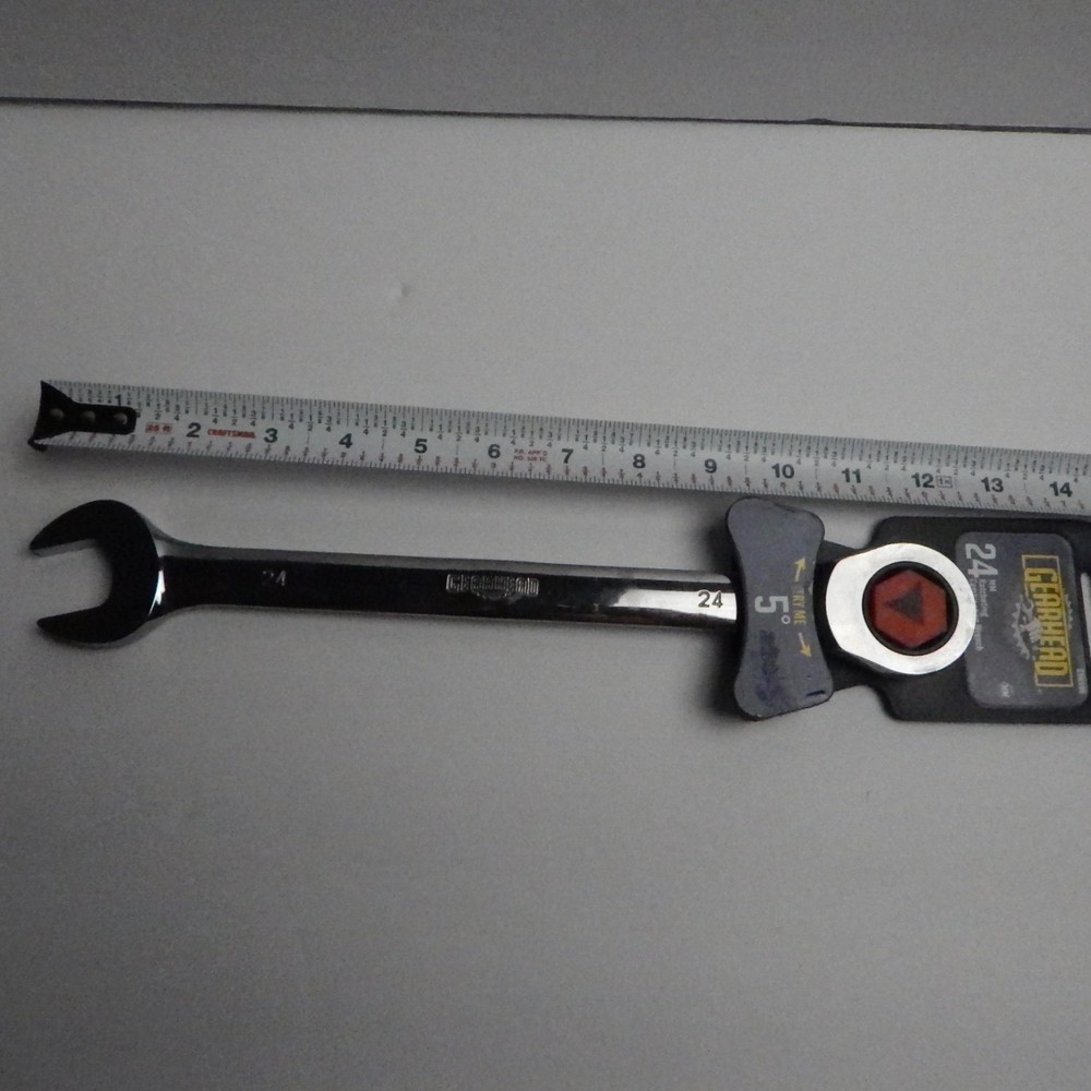 Gearhead 24mm ratcheting combination wrench