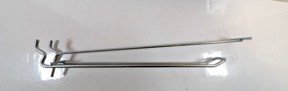 (10 Pk) Peg Hook Scanner With Loop Hanger 10" Galvanized For Peg Board