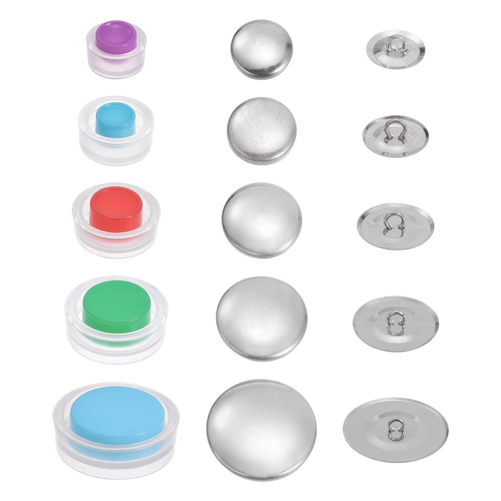 100Sets Self Cover Button Kit 5 Sizes Aluminum Button with 5 Tools
