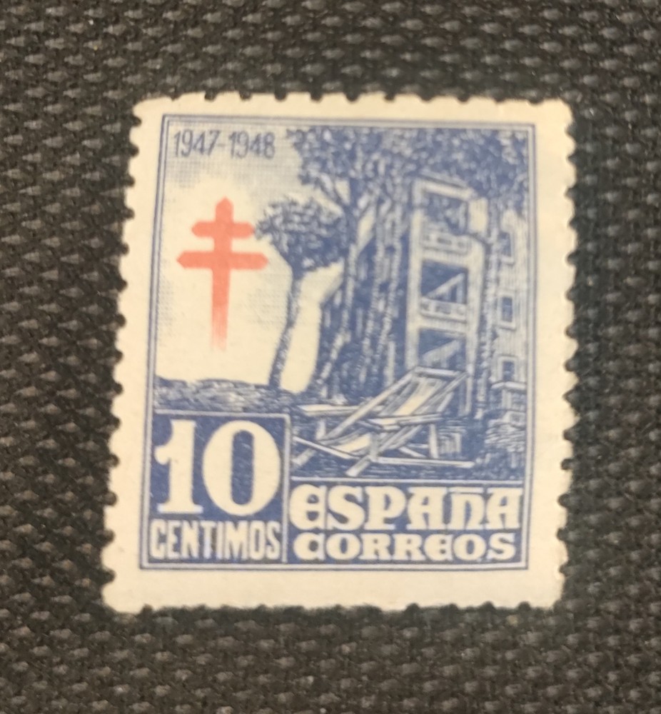 SPANISH STAMP. TUBERCULOSIS FUND ISSUE 1947-48 10c