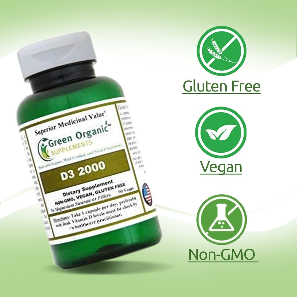 Green Organic Supplements' Vitamin D3, 2000IU