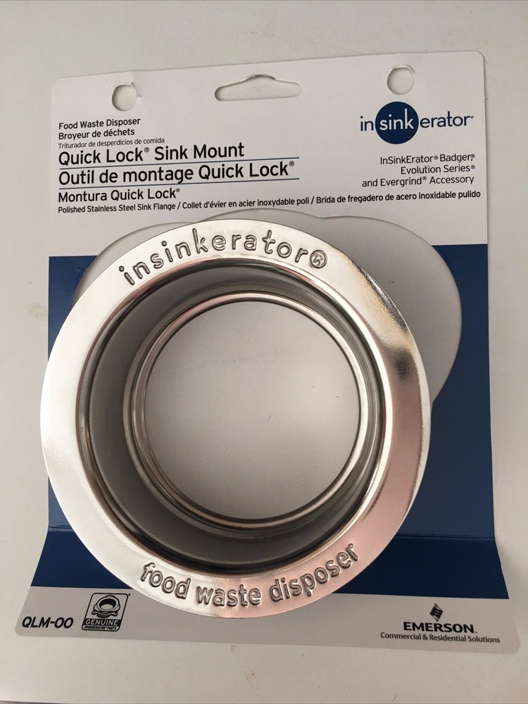 InSinkErator OEM Garbage Disposal Sink Flange Stainless Steel~New/Open box