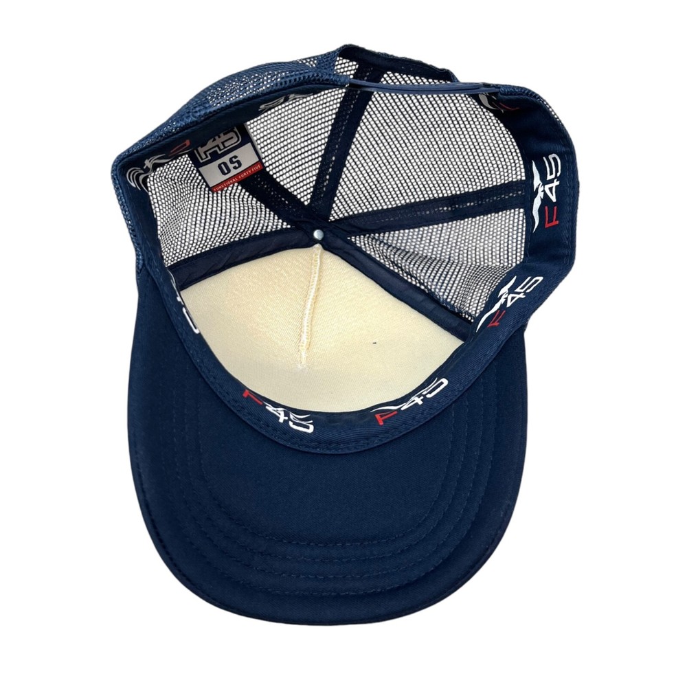 Functional 45 Training Baseball Cap TruckerHat Mesh Snapback Blue White Men OSFM