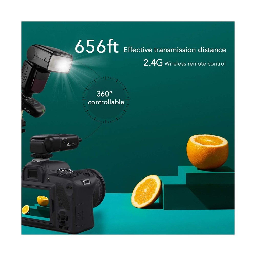 AODELAN Wireless Flash Trigger Transmitter and Receiver Set, Wireless Remote ...