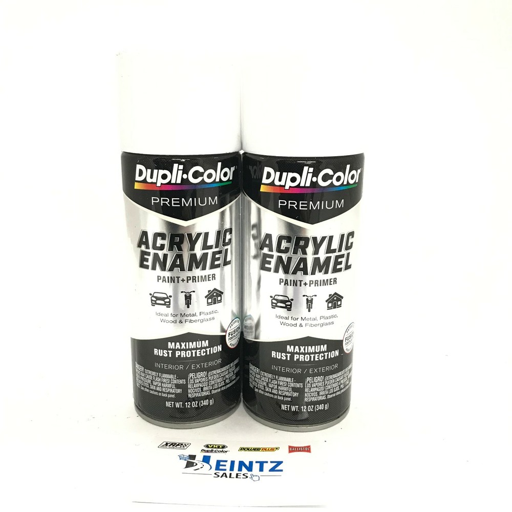 Duplicolor PAE110-2 PACK GLOSS WHITE Premium Acrylic Enamel -Max Rust Protection