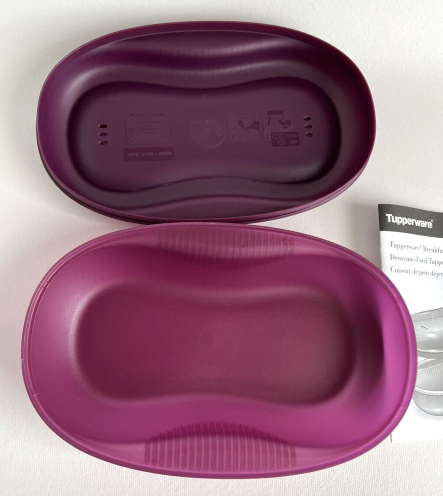 Tupperware Plum Microwave Breakfast Maker Egg Cooker Omelet Maker