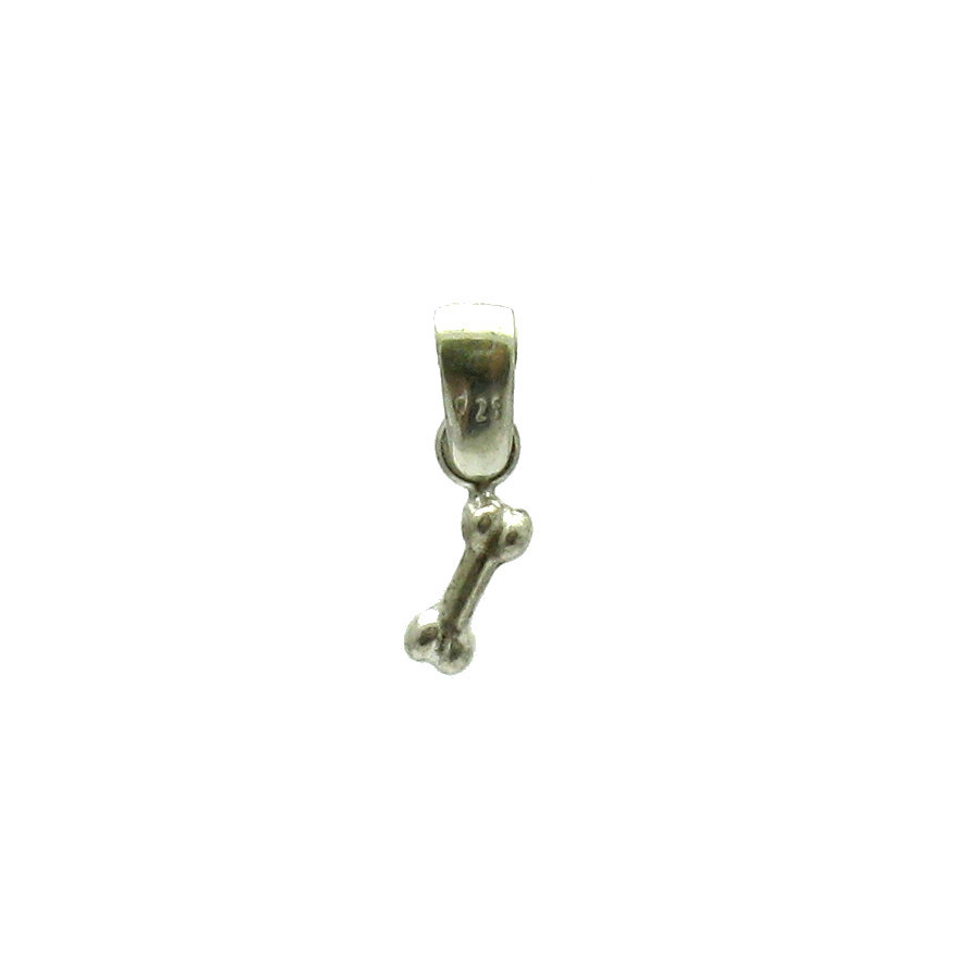 Sterling Silver Pendant Charm Hallmarked Solid 925 Small Bone Stylish Empress