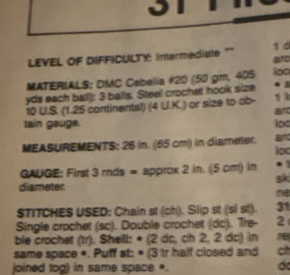 ~Crochet-Fireside Ferris Wheel Doily-Pattern Only~