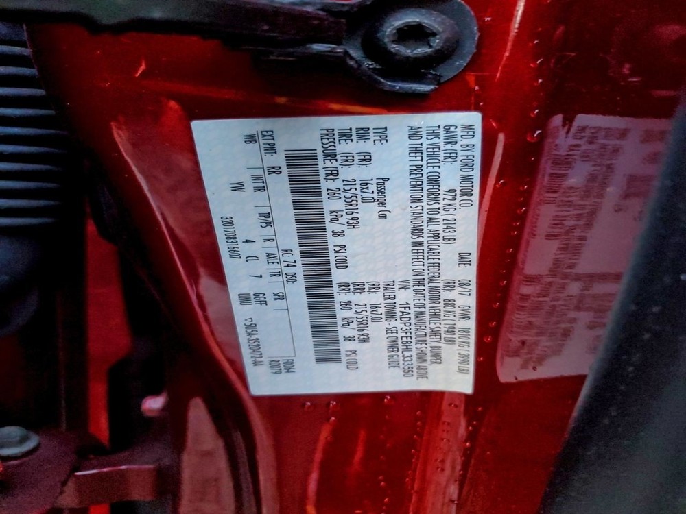 RIGHT REAR DOOR WINDOW REGULATOR OEM 2013 FORD FOCUS