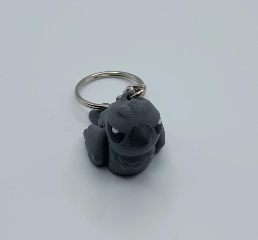 3D Printed Jiggle Pet Crow / Raven Keychain