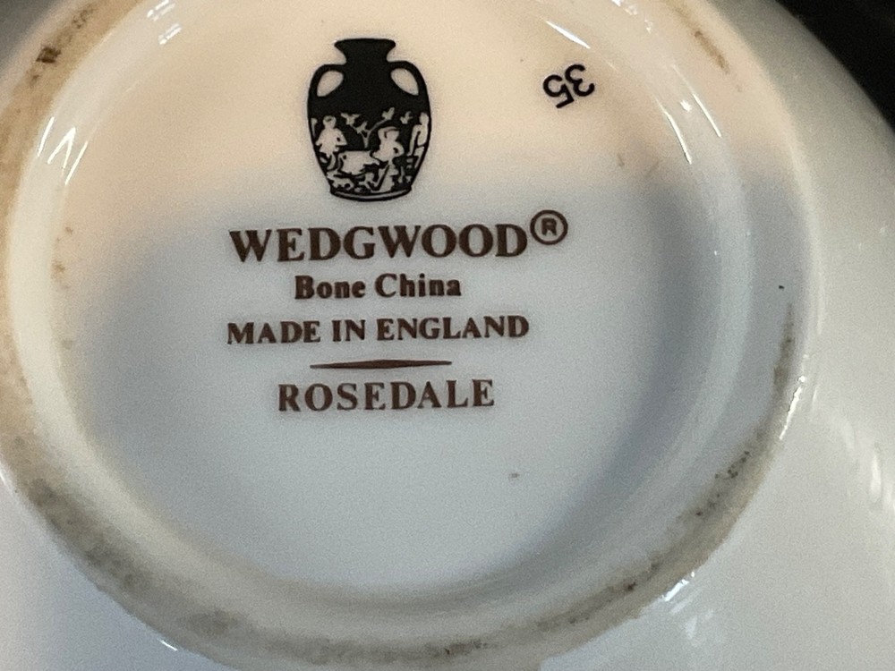 Wedgewood Bone China Rosedale Pattern Ginger Jar with Lid