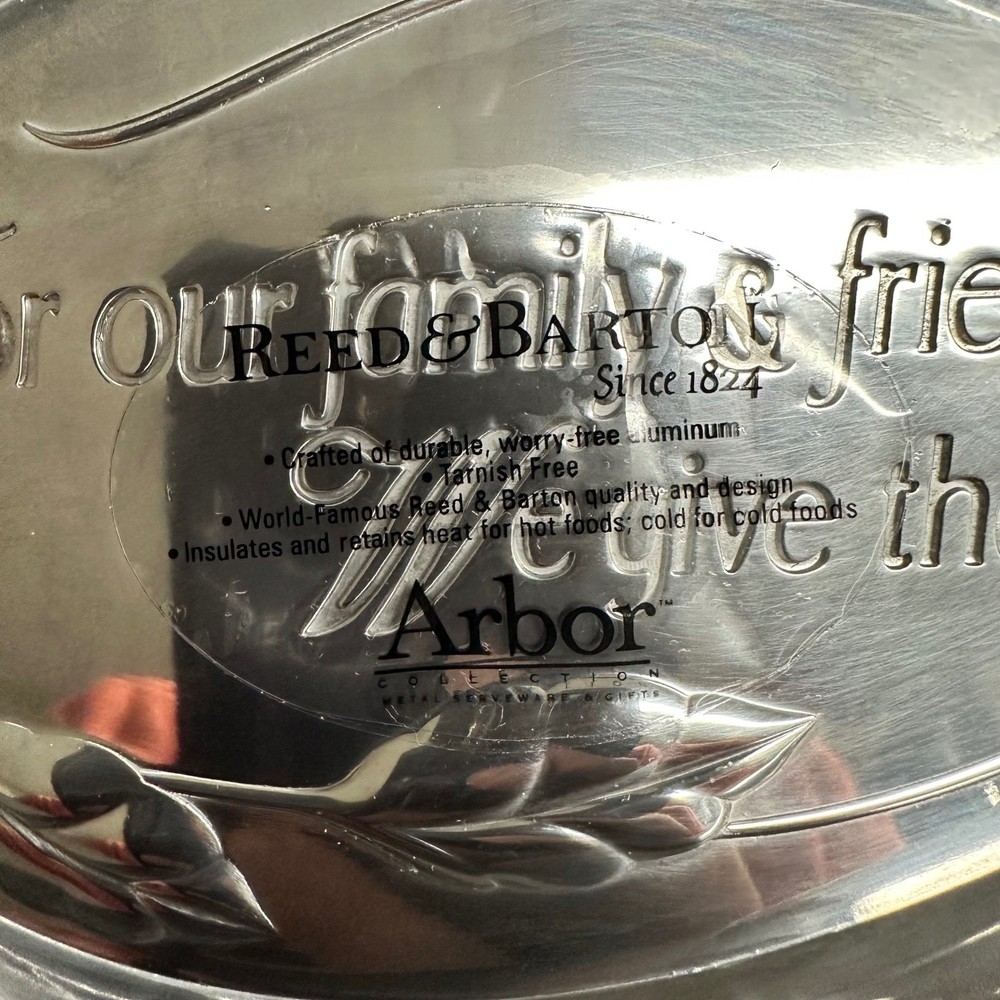 Reed & Barton The Arbor Collection Leaf Bread Accent Trinket Dish NEW