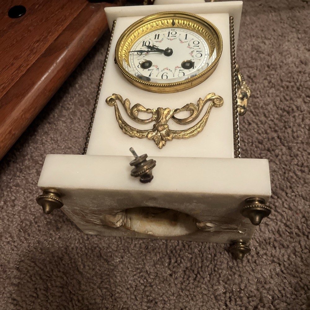 Vintage Candelabra Antique Clock